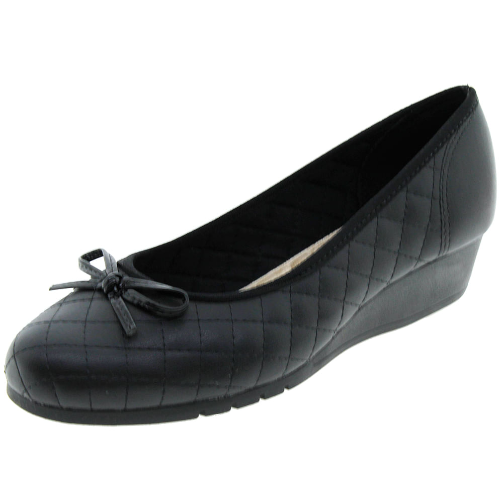 Sapato Feminino Salto Baixo Preto Moleca