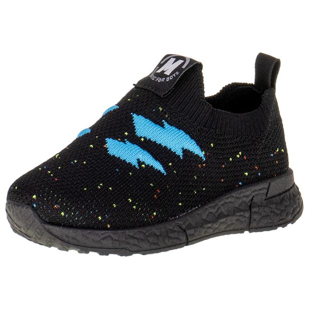 Tênis Infantil Baby Slip On Molekinho - 2609224 PRETO/AZUL 21