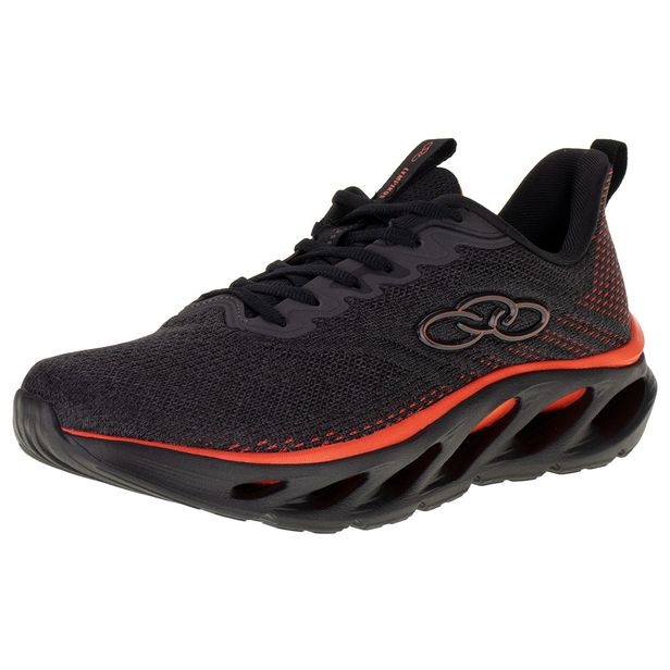 Tênis Masculino Diffuse 5 Olympikus - 43733260 PRETO/LARANJA 40