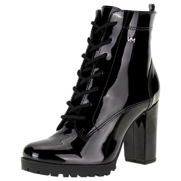 Bota Feminina Coturno Via Marte - 234601 VERNIZ/PRETO 39