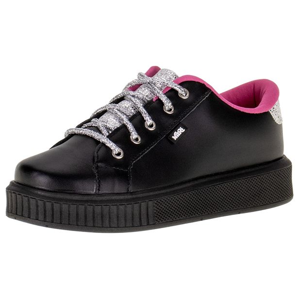 Tênis Infantil Gliter NilQi - 3120 PRETO/ROSA 28