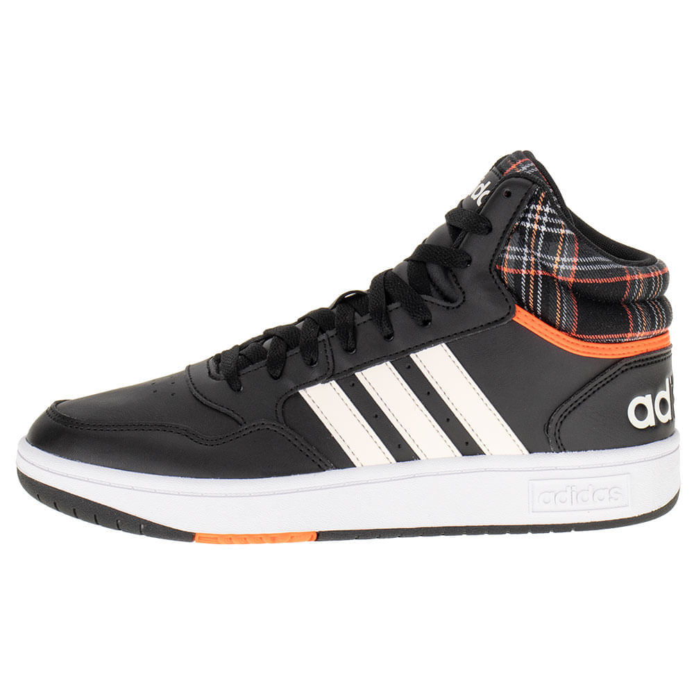 Tênis Masculino Hoops MID Adidas HP7943 PRETO cloviscalcados