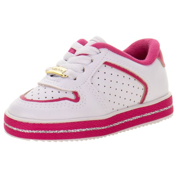 Tênis Infantil Molekinha - 2131626 BRANCO/ROSA 17