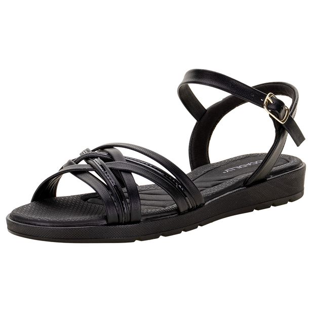 Sandália Feminina Flat Piccadilly - 410026 PRETO 38