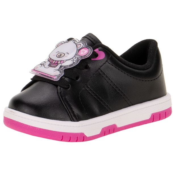 Tênis Infantil Baby Molekinha - 2728102 PRETO/ROSA 17