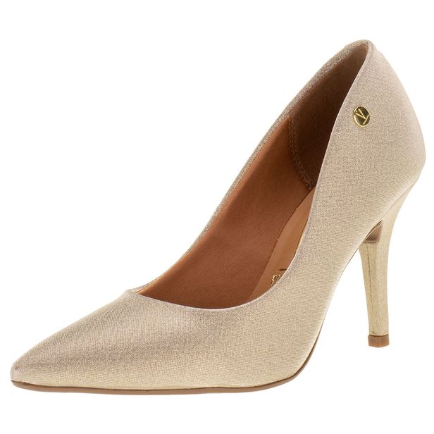 Scarpin Feminino Salto Alto Vizzano - 11841101 DOURADO 34