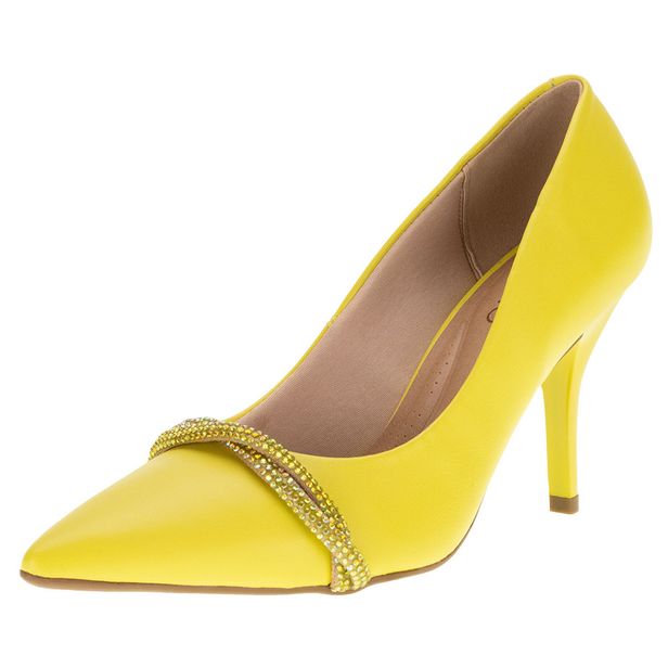 Scarpin Feminino Salto Fino Beira Rio - 41221476 AMARELO 39