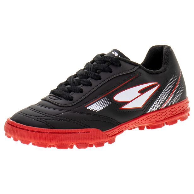 Chuteira Infantil Society Foorcy Dray - 324 PRETO/VERMELHO 28