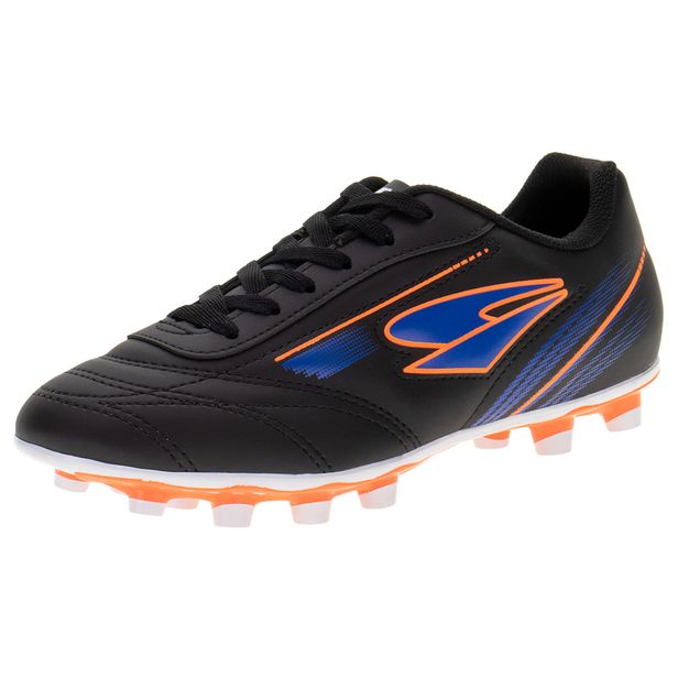 Chuteira Masculina Campo Foorcy Dray - 324 PRETO/LARANJA 37