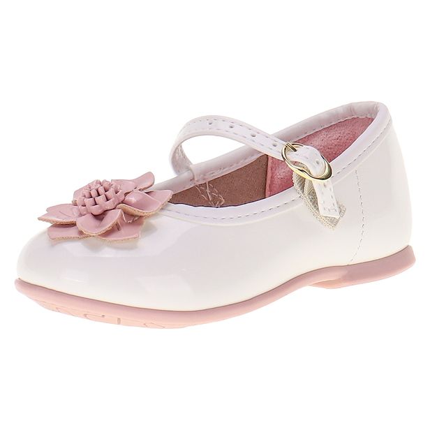 Sapatilha Infantil Feminina Molekinha - 21061046 BRANCO/ROSA 17