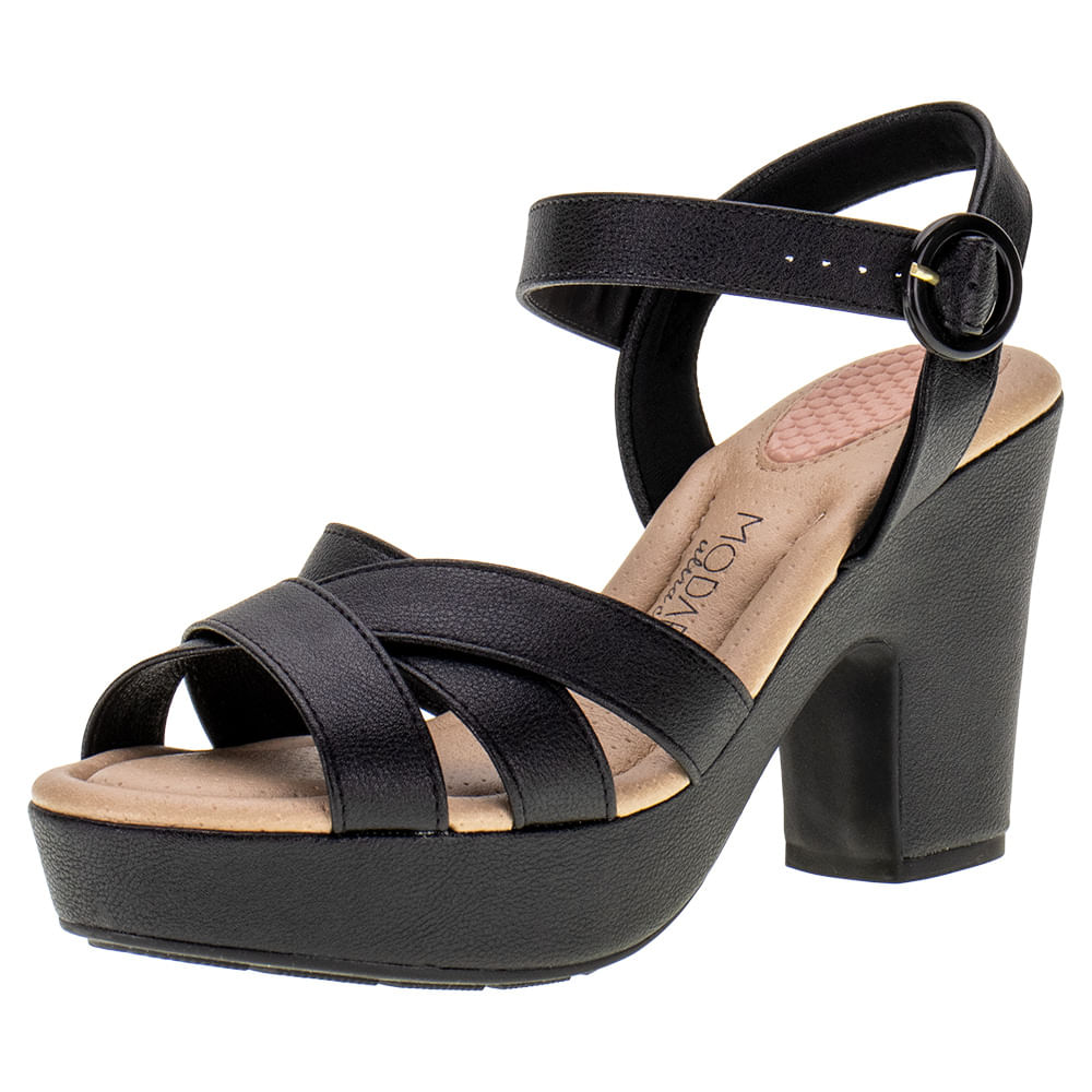 Salto Sandalia Meia Pata Modare Sandália Feminina Meia Pata Modare