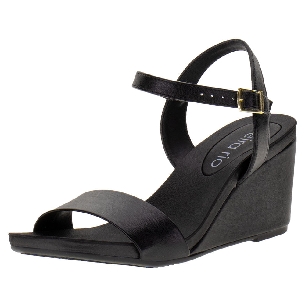 Sandália Feminina Anabela Beira Rio 8515101 PRETO 34