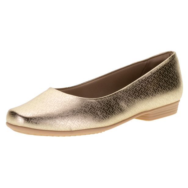 Sapatilha Feminina Flat Piccadilly - 250115 OURO 36