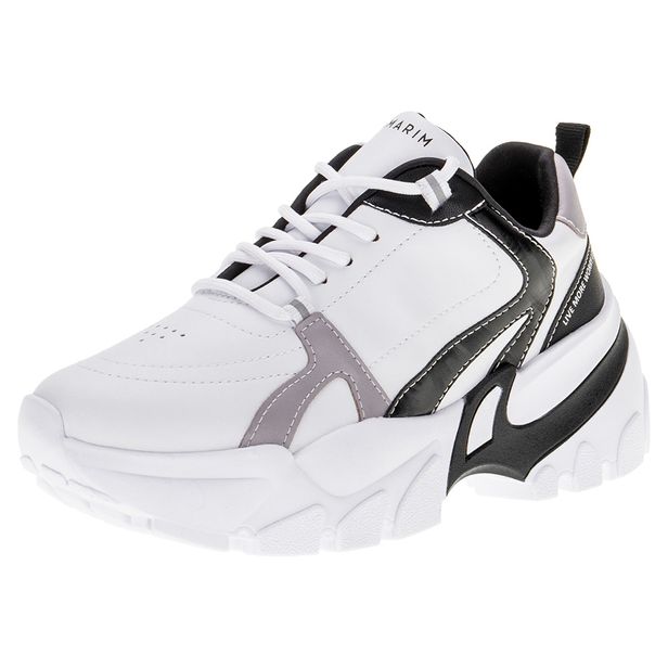 Tênis Feminino Dad Sneaker Ramarim - 2385204 BRANCO/PRETO 34