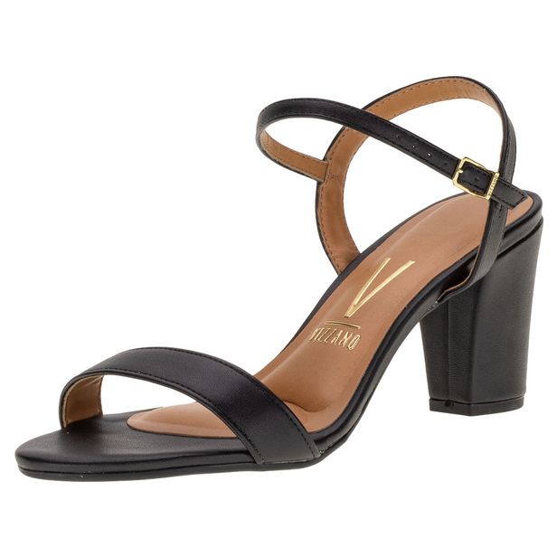 Sandália Feminina Salto Alto Vizzano - 6262474 PRETO 34