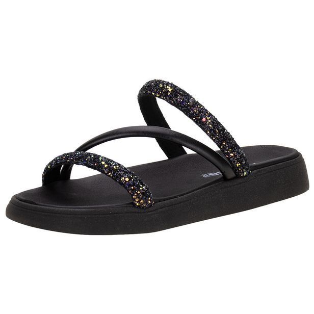 Sandália Feminina Flat Moleca - 5469121 PRETO 34