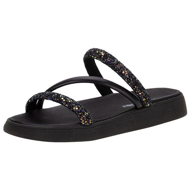 Sandália Feminina Flat Moleca - 5469121 PRETO 35