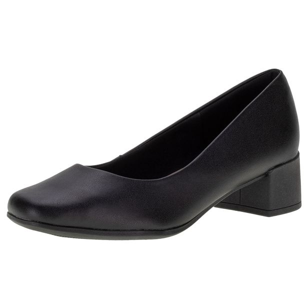 Sapato Feminino Salto Grosso Usaflex - AJ0104 PRETO 34