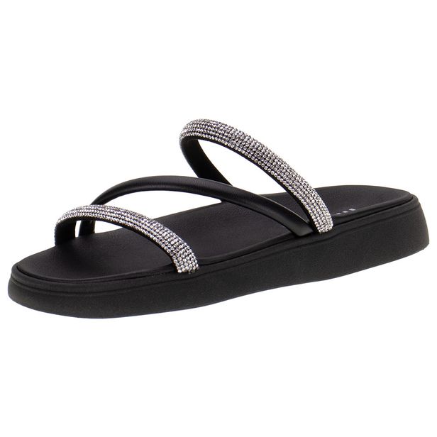 Sandália Feminina Flat Moleca - 5469121 PRETO 34