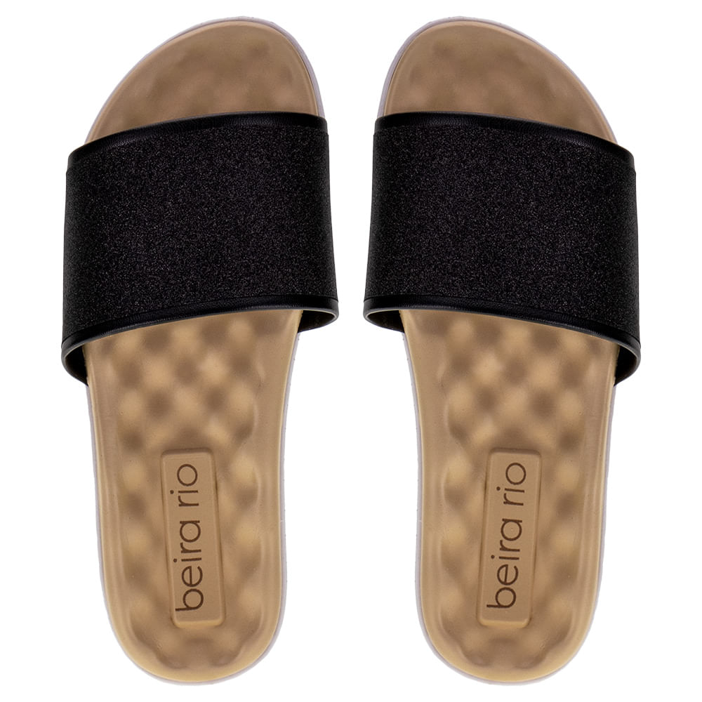 Chinelo Feminino Slide Beira Rio - 8360353 PRETO - Cloviscalcados