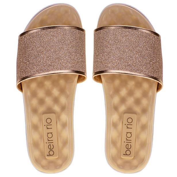 Chinelo Feminino Slide Beira Rio - 8360353 BRONZE 34