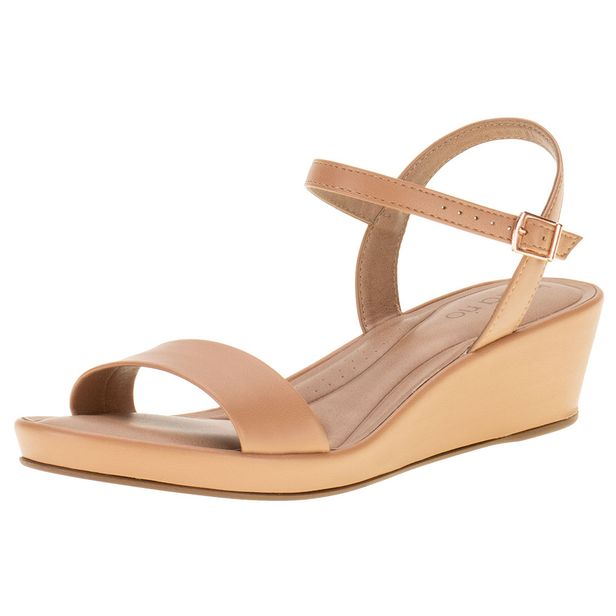 Sandália Feminina Anabela Beira Rio - 8457308 BEGE 37