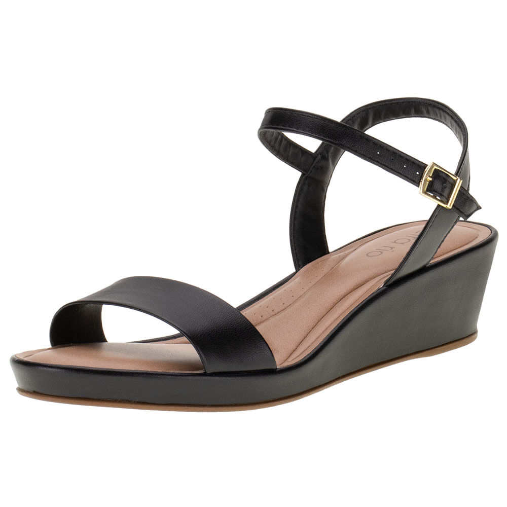 Sandália Feminina Anabela Beira Rio 8457308 PRETO 01