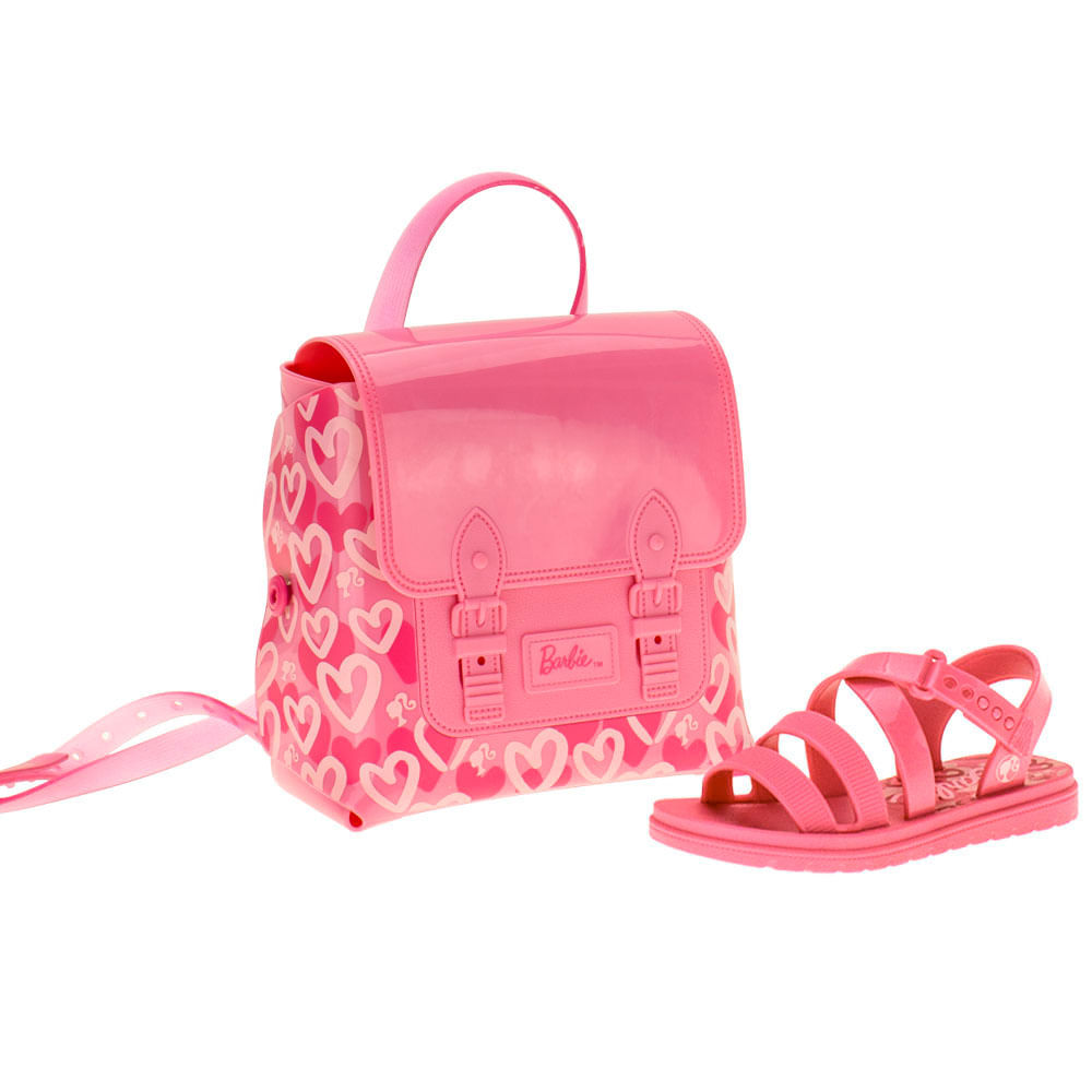 Kit Sandália Barbie + Bag Sweet Grendene Kids - 22955 ROSA - cloviscalcados