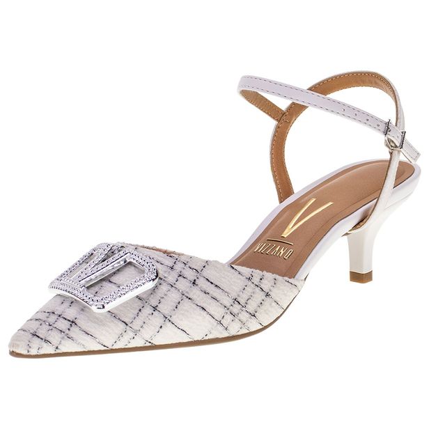 Sapato Feminino Salto Fino Vizzano - 1122880 BRANCO/CINZA 38