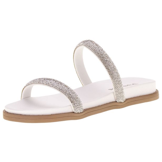 Tamanco Feminino Flat Via Marte  - 2310509 BRANCO/CINZA 34