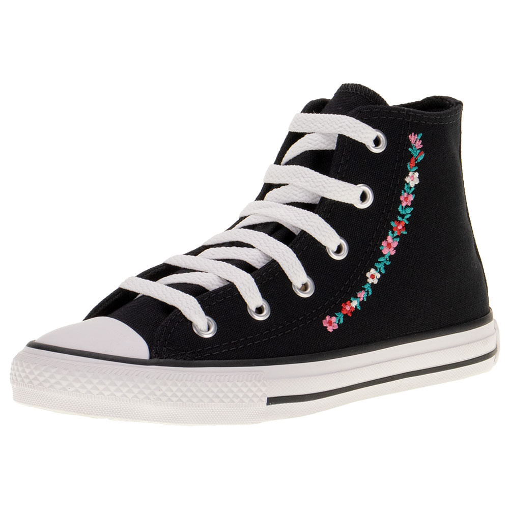 Tenis Infantil Chuck Taylor Converse All Star CK10860001 PRETO cloviscalcados