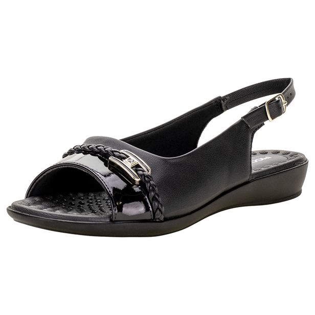 Sandália Feminina Flat Piccadilly - 500349 PRETO 34