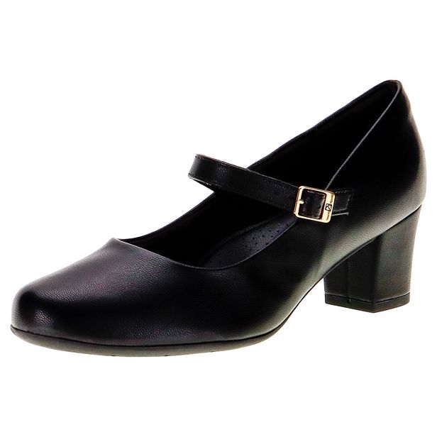 Sapato Feminino Salto Grosso Piccadilly - 1100163 PRETO 38