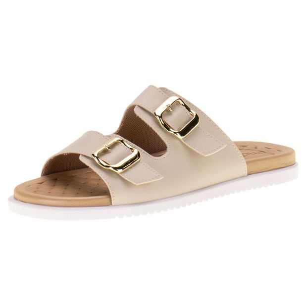 Sandália Feminina Conforto Moleca - 5493102 MARFIM 34