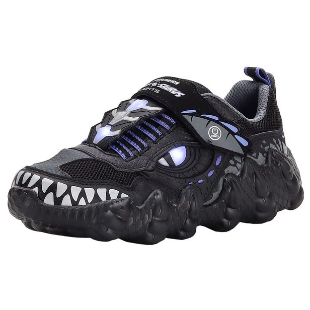 Tênis Infantil Saurus Lights Skechers - 400112 PRETO/CINZA 32