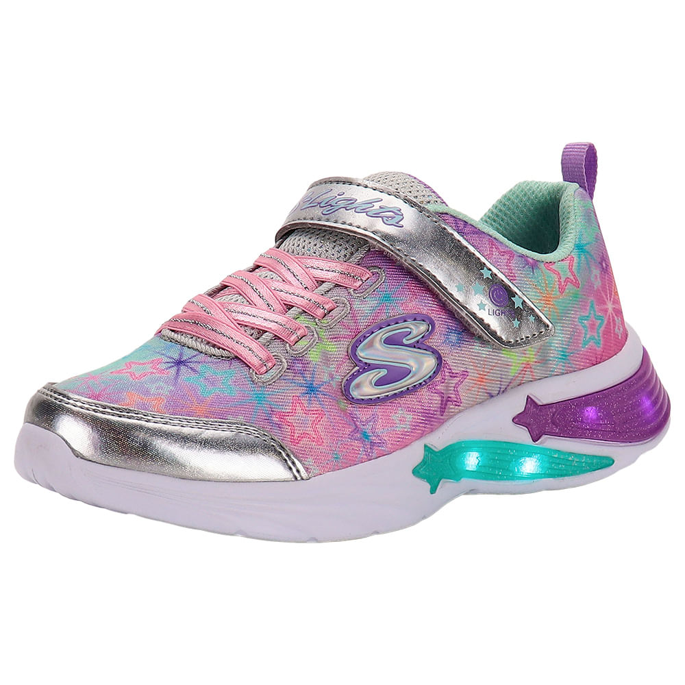 Tenis fashion infantil com luz skechers