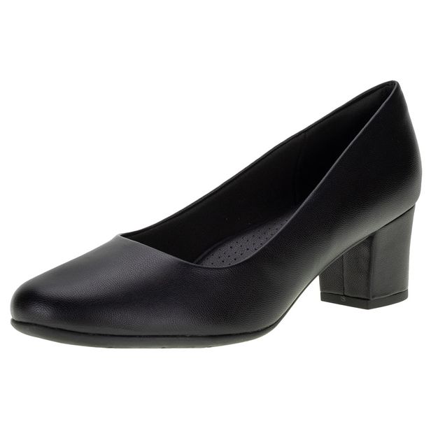 Sapato Feminino Salto Grosso Piccadilly - 110072 PRETO 01 34