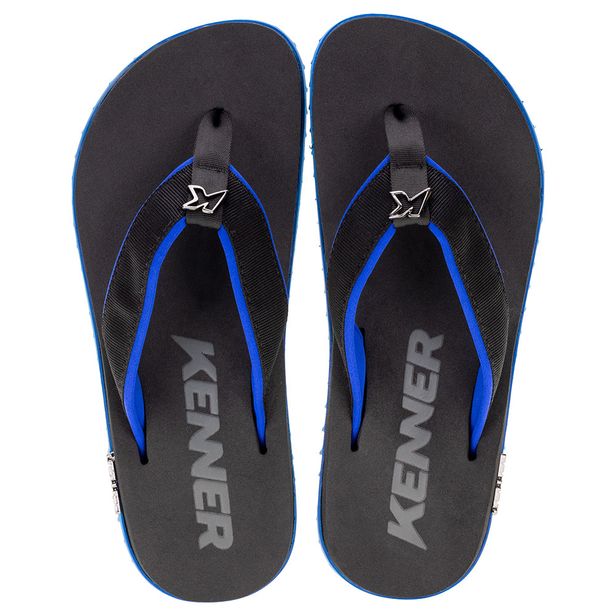 Chinelo Masculino Kivah Cushy Kenner - TKH PRETO/AZUL 01 39