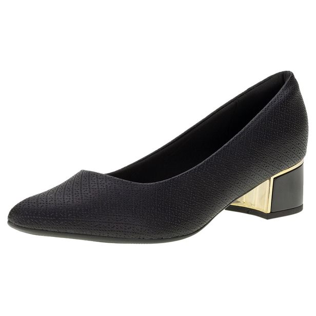 Sapato Feminino Salto Grosso Piccadilly - 739115 PRETO 01 34