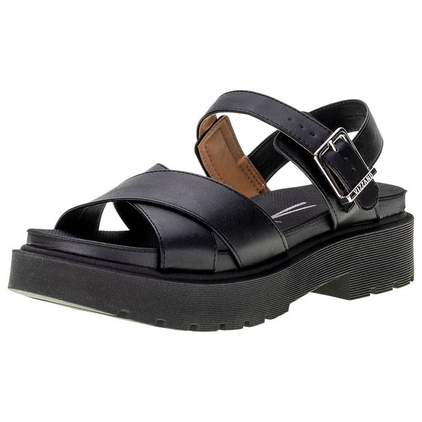 Sandália Feminina Salto Grosso Vizzano - 6499104 PRETO 37