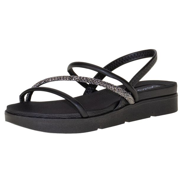 Sandália Feminina Salto Baixo Beira Rio - 8387530 PRETO 01 39