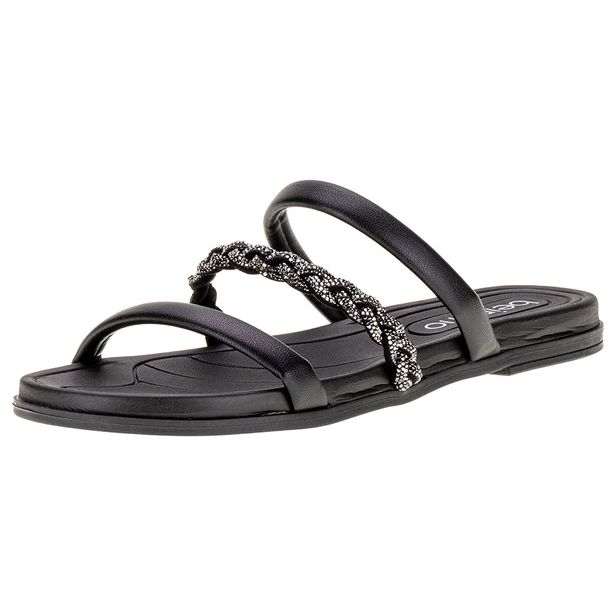 Tamanco Feminino Flat Beira Rio - 8507104 PRETO 36