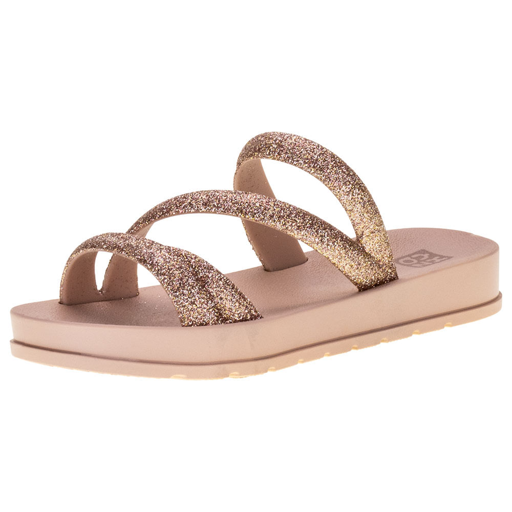 Sandália Infantil Slide Glitter Zaxy 19008 ROSA cloviscalcados