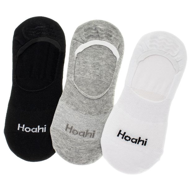 Kit Com 3 Pares de Meias Sapatilha Hoahi - 22966 BRANCO/PRETO 33/38