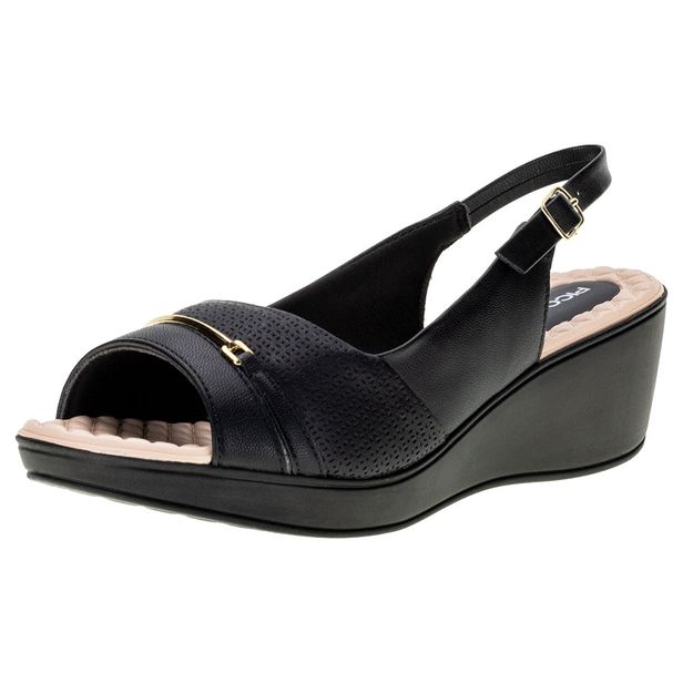 Sandália Feminina Anabela Piccadilly - 540339 PRETO 39