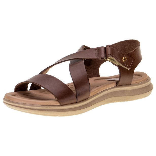 Sandália Feminina Flat Pegada - 232812 CASTANHO 34