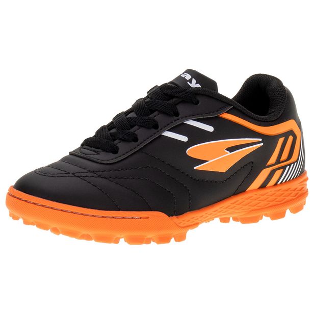 Chuteira Infantil Society Spedy Dray - 301 PRETO/LARANJA 28