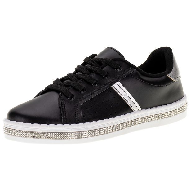 Tênis Feminino Casual Moleca - 5790202 PRETO/CINZA 35