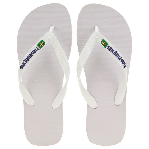 Chinelo Brasil Logo Havaianas - 4110850 BRANCO 33/34