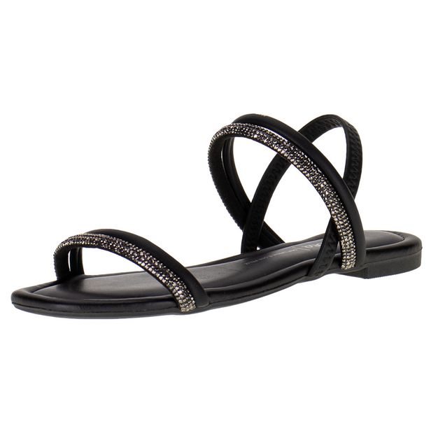 Sandália Feminina Rasteira Dakota - Y6972 PRETO 38